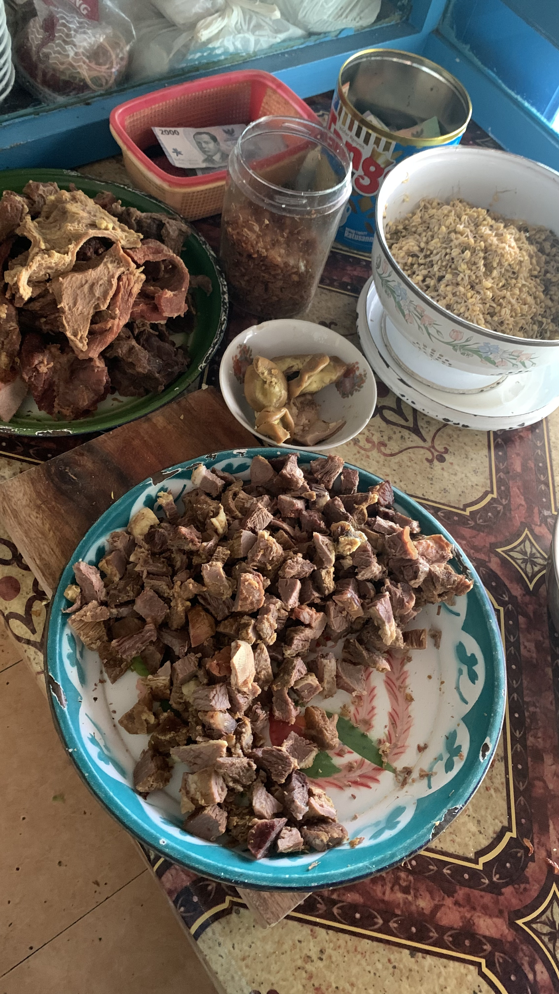 Front view of the stall